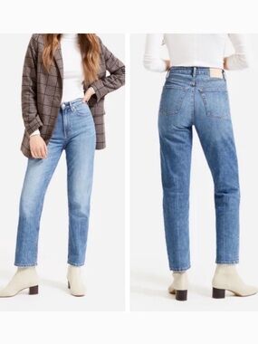 EVERLANE High Rise Straight Jeans